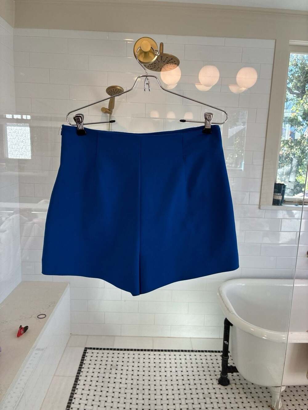 Zara high waisted Cobalt Blue Shorts Size L - Picture 2 of 4